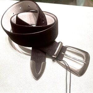 NEW House of Harlow 1960 Brown Suede Belt w/Silver Accents. MSRP $58.